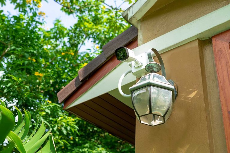 lampada da esterno con telecamera