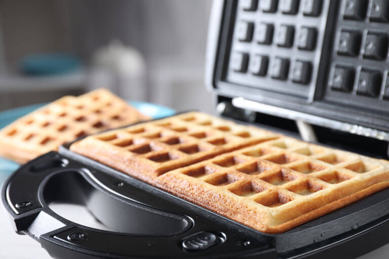 piastra doppia per waffle